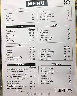SIXTEEN DAYS - CAFE & TEA - ảnh 6 sixteen days - cafe & tea - anh 6