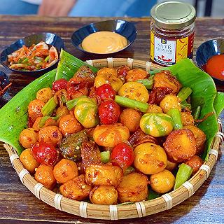 Ngon không thễ cưỡng MẸT VIÊN CHIÊN SỐT MẮM TỎI ỚT SA TẾ kích thích vị giác hết nấc - ảnh 4 ngon khong the cuong met vien chien sot mam toi ot sa te kich thich vi giac het nac - anh 4