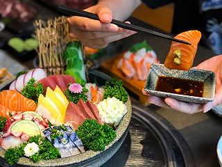 Gọi sướng miệng Buffet Sashimi + thịt bò nướng siêu xịn ở iSushi nức tiếng cao cấp - ảnh 3 goi suong mieng buffet sashimi + thit bo nuong sieu xin o isushi nuc tieng cao cap - anh 3