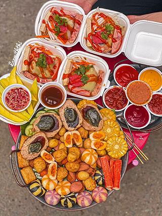 BÁNH GIÒ CHỈ 20K NGẬP TOPPING‼️ CHẢO ĐỒ CHIÊN NGẬP TRỜI ĂN KÈM 7 LOẠI SỐT - ảnh 6 bánh giò chỉ 20k ngaôp topping‼️ chảo dồ chiên ngaôp trời ăn kèm 7 loaoi sốt - anh 6