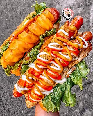 HOTDOG HAMADA STYLE MỸ - ảnh 1 hotdog hamada style my - anh 1