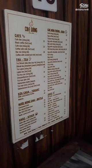 Giảng Cafe - Cafe Trứng Sữa giang cafe - cafe trung sua