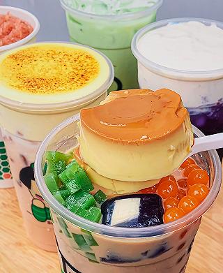 💁🏻♂️ TRÀ SỮA 5 LOẠI TOPPING + BÁNH FLAN UỐNG MÀ NO GIÁ 30K 🤤 - ảnh 2 💁🏻♂️ tra sua 5 loai topping + banh flan uong ma no gia 30k 🤤 - anh 2