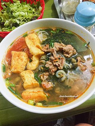 Bún riêu đêm ngõ Giếng Mứt - ảnh 3 bun rieu dem ngo gieng mut - anh 3