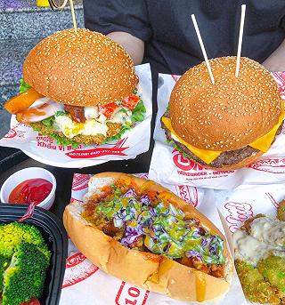 HAMBURGER BÒ mix BƠ PHÁP NỔI TIẾNG chỉ từ 30k mlem xĩu luôn !!! - ảnh 2 hamburger bo mix bo phap noi tieng chi tu 30k mlem xiu luon !!! - anh 2