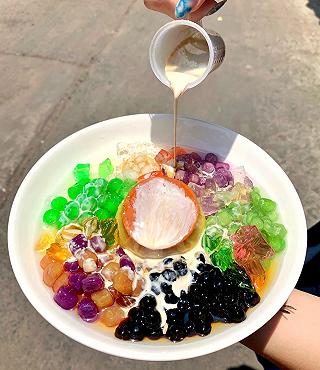 Đã có Trân Châu Phô Mai rồi còn Khoai Dẻo Bánh Flan Với Trân Châu Dừa nữa 😂 - ảnh 2 da co tran chau pho mai roi con khoai deo banh flan voi tran chau dua nua 😂 - anh 2