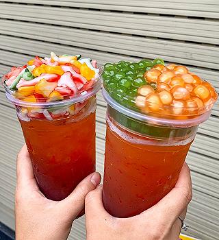 Trà Chanh Thái Xanh Thái Đỏ Ngập Tràn Trân Châu Dừa 🍹🍹 - ảnh 2 tra chanh thai xanh thai do ngap tran tran chau dua 🍹🍹 - anh 2