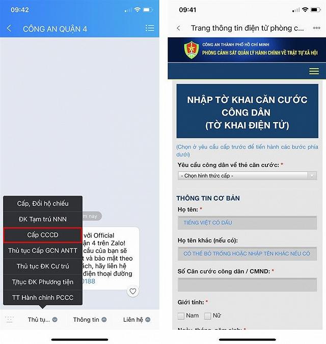 lam can cuoc cong dan co gan chip chinh thuc co the dang ky online tai nha qua zalo - anh 3