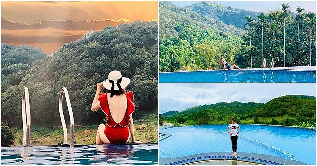 Phát hiện điểm trốn nắng tắm hồ bơi vô cực view núi rừng đẹp như "thiên ...