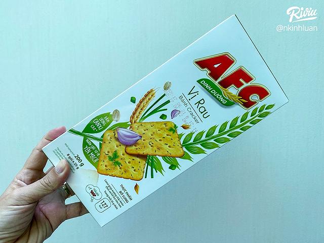 banh cracker afc hop 200gr, huong vi rau, ngon da man - anh 1