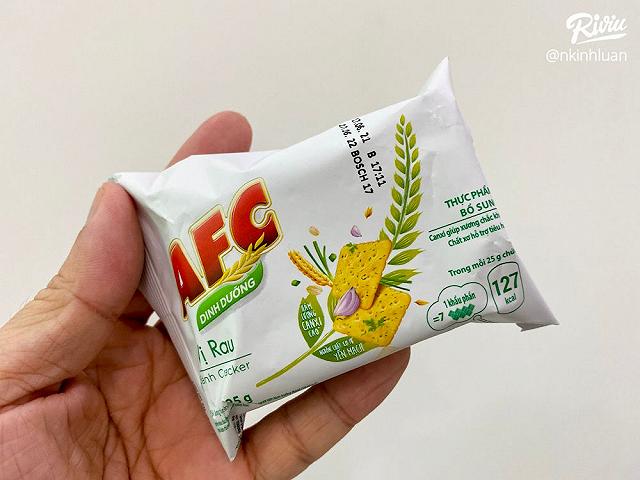 banh cracker afc hop 200gr, huong vi rau, ngon da man - anh 2