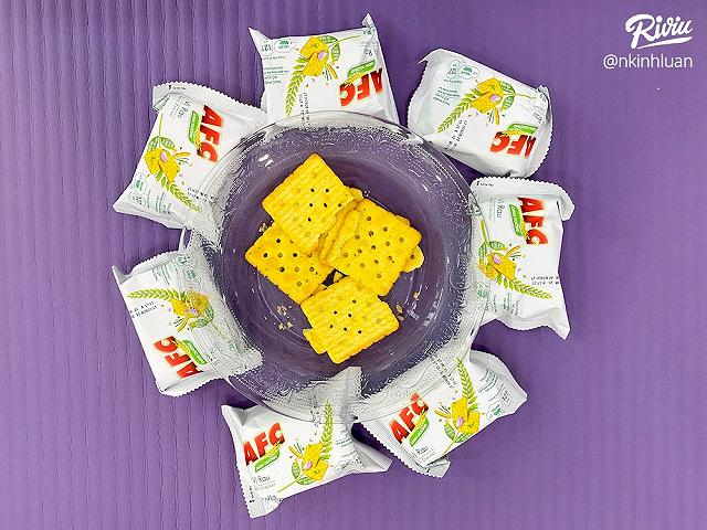 banh cracker afc hop 200gr, huong vi rau, ngon da man - anh 3