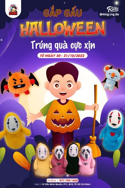 GẮP GẤU BÔNG HALLOWEEN - TRÚNG QUÀ CỰC XỊN - ảnh 13 gap gau bong halloween - trung qua cuc xin - anh 13