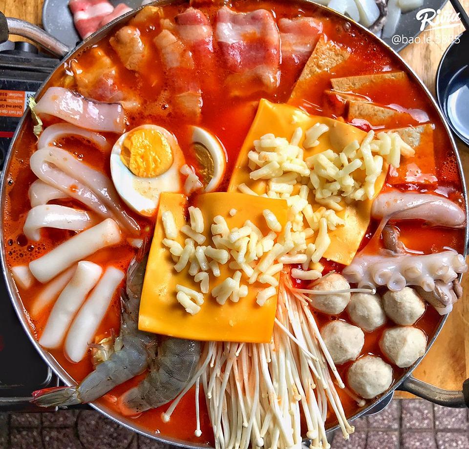 Quá Hot Lẩu Tokbokki Thập Cẩm Chỉ 50K/Người‼️ Về Trà Đào Momo | Riviu.Vn