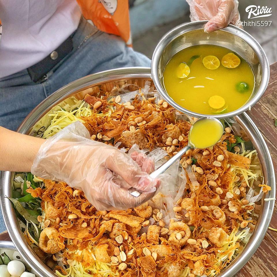 Thử làm THAU BÁNH TRÁNG TRỘN SA TẾ NANA CHÁY TỎI siêu to ...