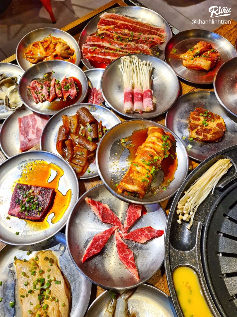 Bros BBQ Buffet Thịt Nướng chuẩn Hàn ngon xĩu up xĩu down, bao la món