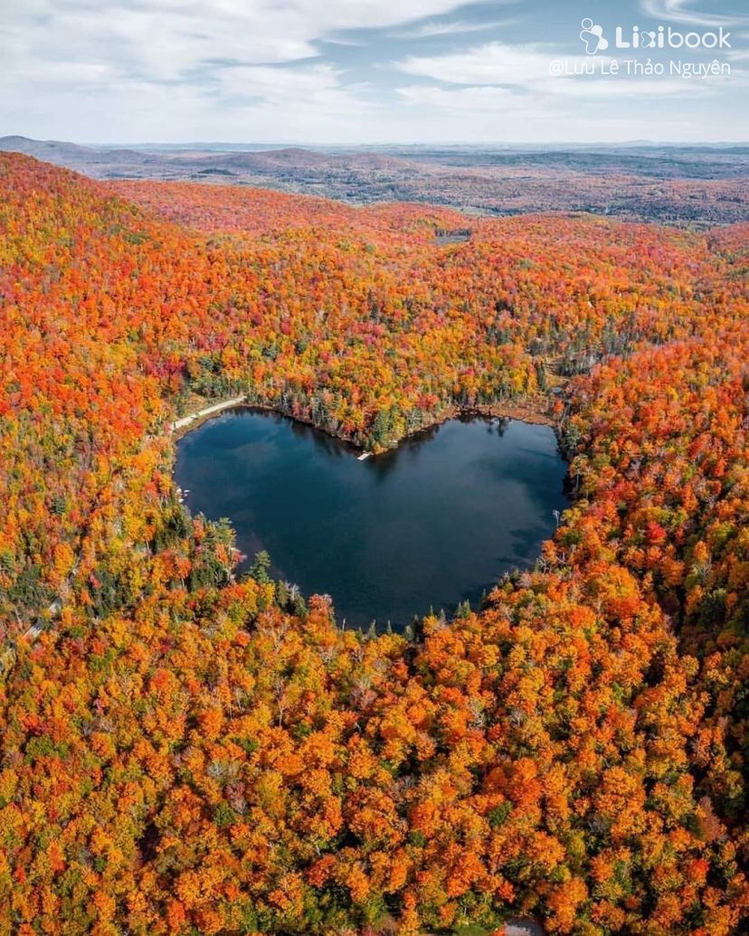 💗💗Tim rung rinh trước hồ trái tim - l'Etang Baker - siêu đẹp ở Quebec Canada 😍😍 | riviu.vn