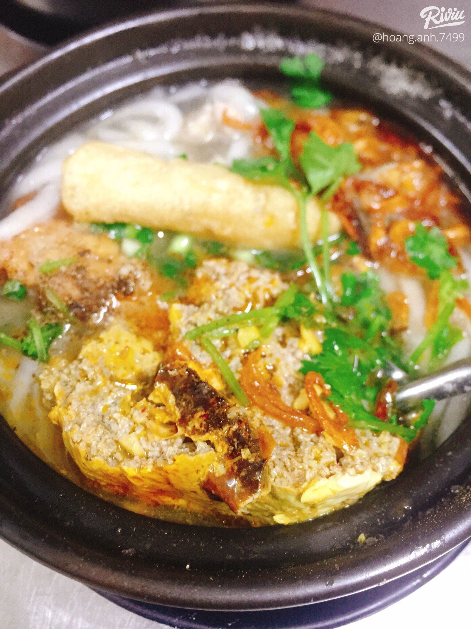 Bánh canh riêu cua đồng trong thố nóng hổi về Bánh canh riêu cua đồng ...