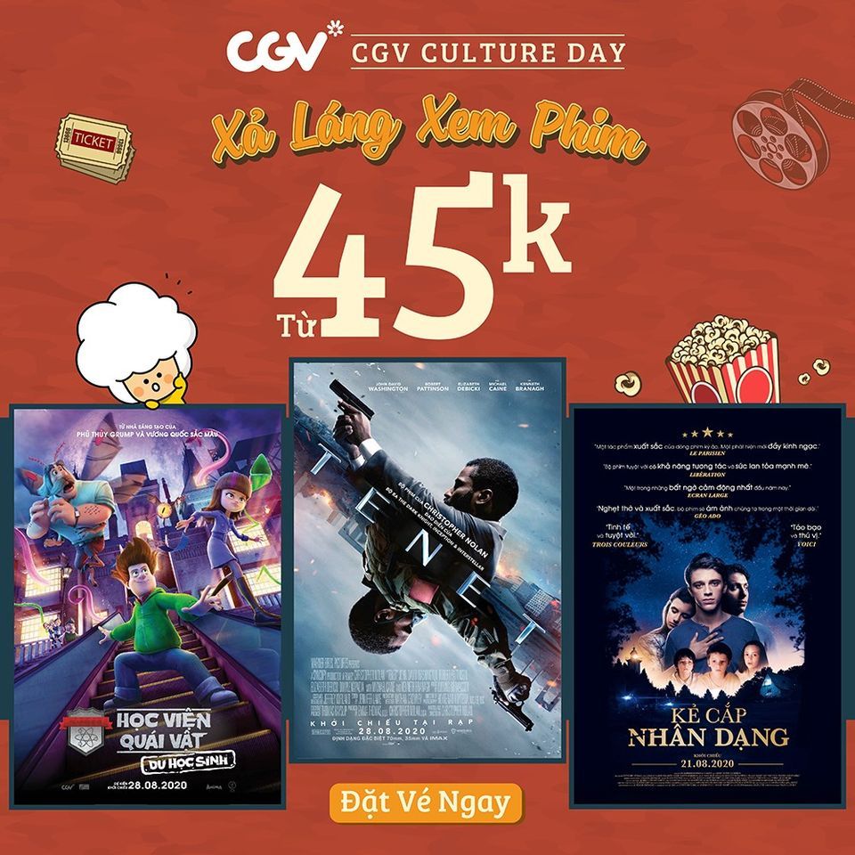 Thứ 2 cuối tháng xem phim xả láng CGV ĐỒNG GIÁ VÉ TỪ 45K tag 'cạ cứng' đi ngay thôi nào! - ảnh 1 thu 2 cuoi thang xem phim xa lang cgv dong gia ve tu 45k tag "ca cung" di ngay thoi nao! - anh 1