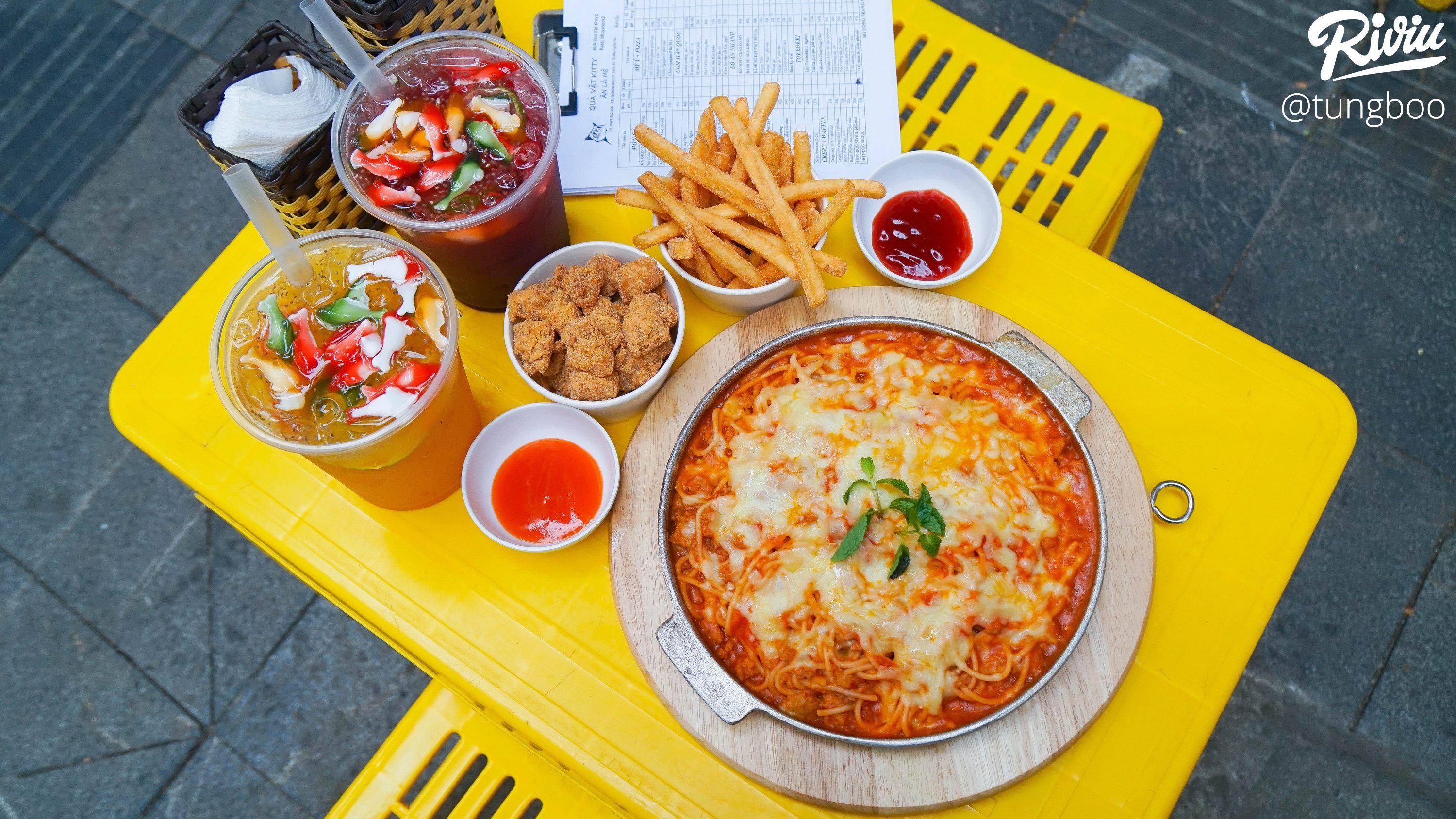 gay sot ca khu cau giay chao spaghetti sieu hot cua quan an vat cong truong - anh 7