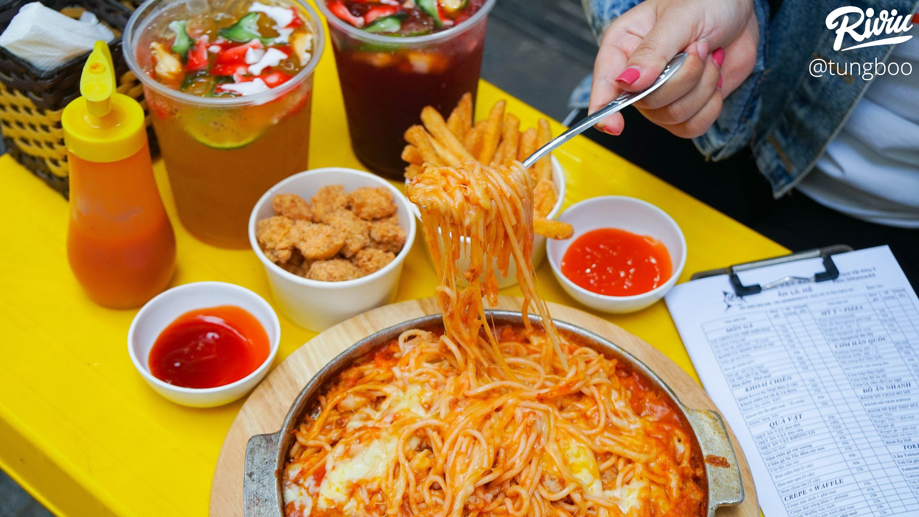 gay sot ca khu cau giay chao spaghetti sieu hot cua quan an vat cong truong - anh 16