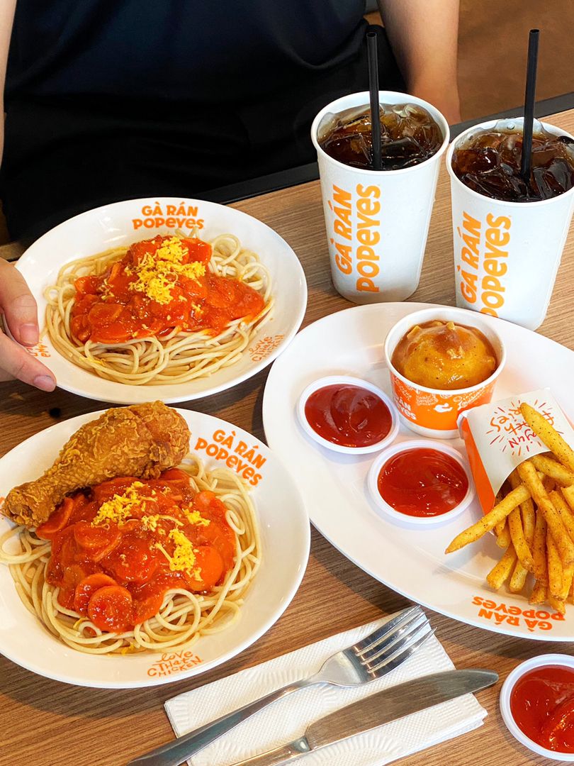 Diện kiến tân binh nhà POPEYES - món MỲ Ý SỐT CÀ CHUA siêu ngon.